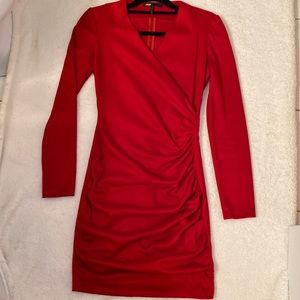 Long sleeve Maje red dress